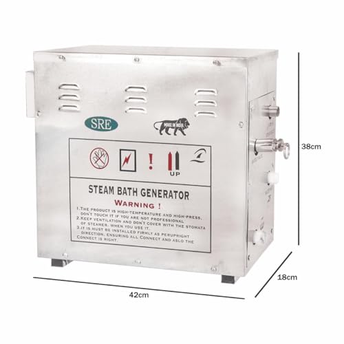Image of Beta Series 6kW Steam Generator | Stainless Steel | Auto Drain, Timer & Temp | Aroma Outlet | Digital Control Panel