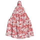 Con una longitud de capa de 150 cm, ancho de 154 cm y altura de capucha de 40 cm, esta bata unisex con estampado de flamenco proporciona una amplia cobertura y un aspecto dramático adecuado tanto para hombres como para mujeres.