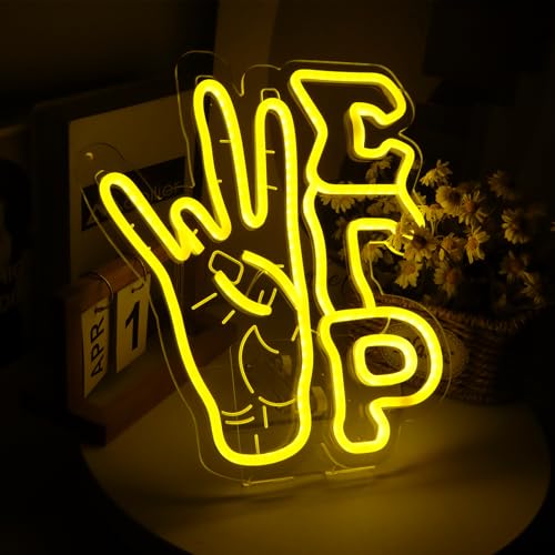 Image of Sigma Sorority Neon Signs Gesture Neon Lights Signs, Rho Sorority Gifts for Women,Neon Lights with USB Power and Dimmable Paraphernalia LED Neon Signs for Birthday Party Decorative