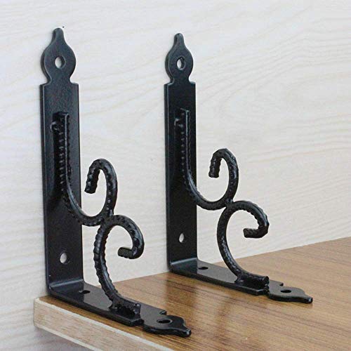 Support d'étagère triangulaire en métal x4 pour fixation murale à angle droit - 6