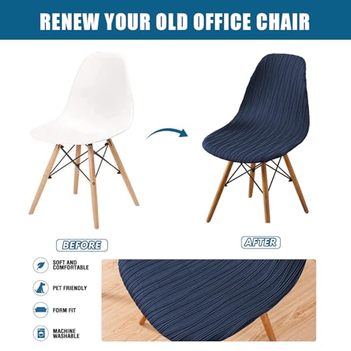 Doottoo BKCC001 Shell Chair Cover Mid Century Modern Dining Chair Covers Lounge Armless Chairs Covers thumb #1