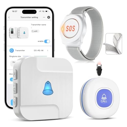 CallToU WiFi Senioren Notruf Armband, Notrufknopf für Senioren auf Handy mit 1 Notfallknopf,1 Armband,1 Empfänger für Senioren,Behinderte,Kinder