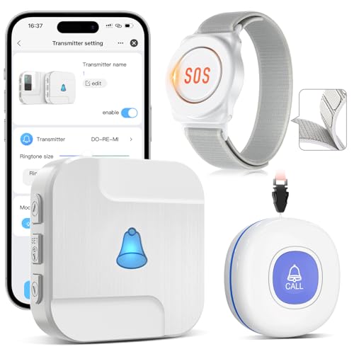 CallToU WiFi Senioren Notruf Armband, Notrufknopf für Senioren...