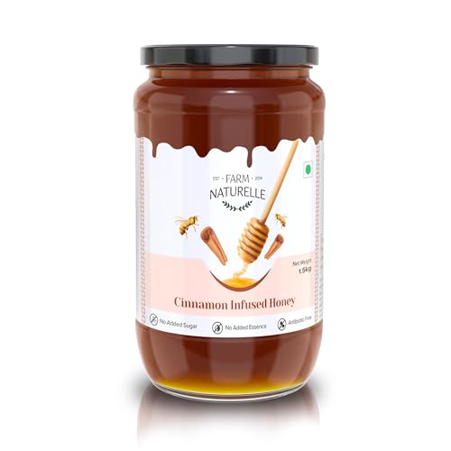 Image of Farm Naturelle Raw Clove Honey 1500g| Glass Bottle | 100% Pure Unprocessed & Natural Honey | Ayurvedic & Rich in Vitamins and Minerals | Helps Boost Immunity