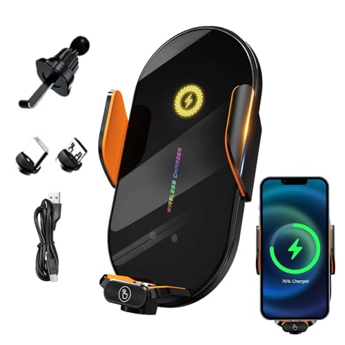 Soporte inalámbrico para cargador de coche | Soporte de teléfono para ventilación automática, cargador de coche, manos de 66 W, soporte de cargador de coche inalámbrico para teléfonos inteligentes