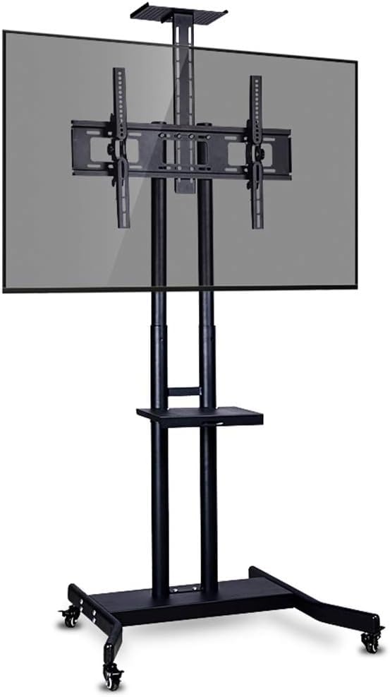 Soporte móvil para TV con ruedas y estantes