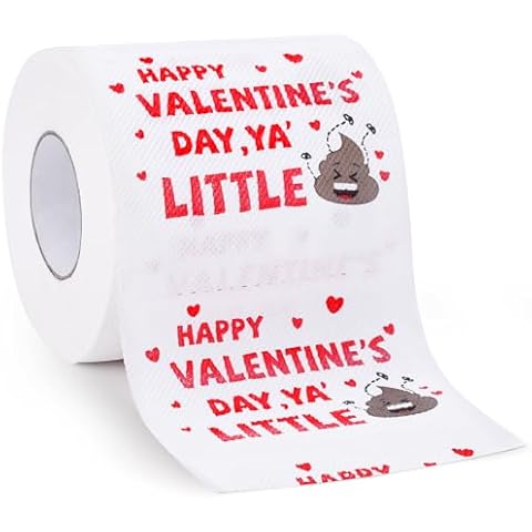 Valentines Day Gifts for Him Her, Romantic Novelty Gifts Toilet Paper, Funny Gag Gifts for Adults Men Women Boyfriend Girlfriend, Valentines Day Decor/Decorations for Party Supplies Valentine's Day Cover