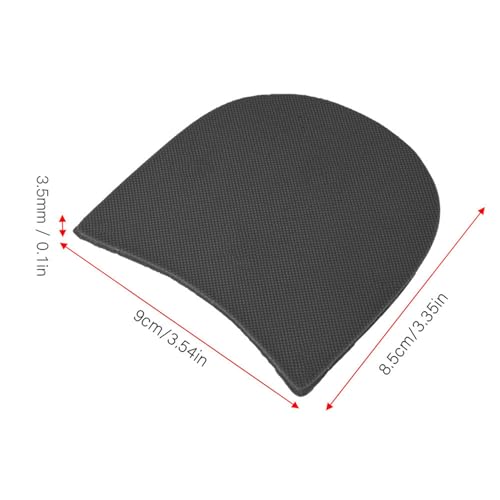 Image of Rubber Heel Replacement Pads, Anti Slip Wear Sole Protectors Repair Support for Leather Shoes Sneakers Black 3.7 x 3.6 in 3.5mm Thick 1 Pair