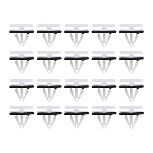VGOL 20pcs Side Skirt Sill Clips Moulding Cover Trim Clips White Plastic with Sponge Seal 5270438 5264089 Compatible with Edge Fiesta Kuga Mustang C520