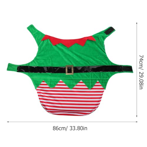 Disfraz navideño para perro talla XXL color verde miniatura 2