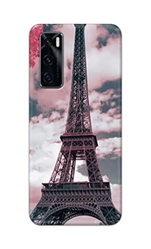 Image of Lovers Famous Place Eiffel Tower in Paris Hard Back Case Cover for Vivo V20 SE Back Cover -(J5) VNS2227