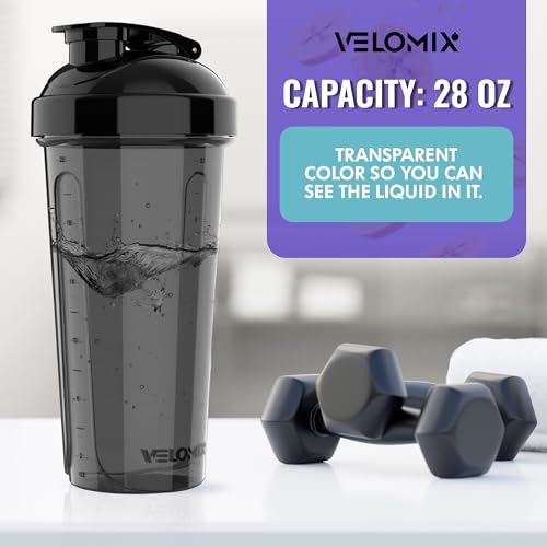 -6 PACK- 28 oz Shaker Cups for Protein Shakes - 6x Wire Whisk | Leak Proof Large Shaker Bottles for Protein Mixes | BPA-Free Protein Shaker Bottle | Protein Cups Shaker - Image 4