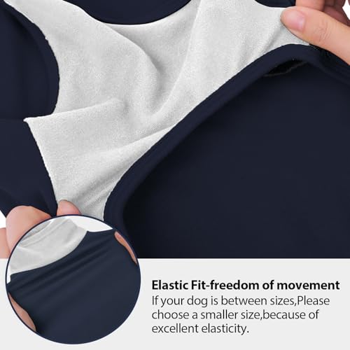 KONVINIT Hunde Pulli Fleece Hunde Pullover mit Zweifarbig Design - für große Rassen - Atmungsaktiv & Bequem - Leicht An-/Ausziehbar