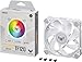 ASUS TUF Gaming TF120 ARGB Case Fan White Edition - Single Pack (1 Piece, Aura Sync, Quiet Addressable ARGB Fan, PWM Control, White)