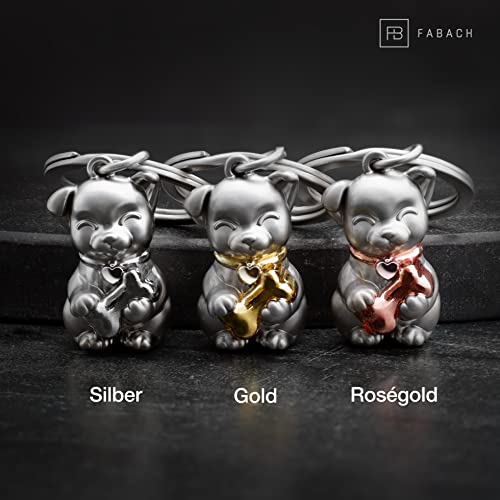 FABACH Puppy Schlüsselanhänger - Kleiner Hund Glücksbringer Welpe Labrador - Hundepfote Anhänger - Geschenk für Hundebesitzer