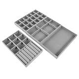 Photo Gallery sosoport 4 pezzi vassoi gioielli impilabili con scomparti multipli organizer grigio per orecchini collane e bracciali resistente esposizione e conservazione Photo Gallery sosoport 4 pezzi vassoi gioielli impilabili con scomparti multipli organizer grigio per orecchini collane e bracciali resistente esposizione e conservazione