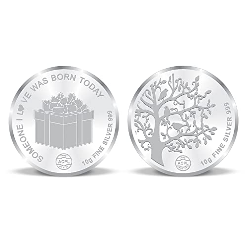 Image of Precious Moments Happy Birthday Silver Coin 10 Grams | 20 Gram | 50 Gram BIS Hallmarked 999 Purity with Gift Box by ACPL