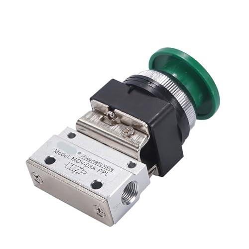 Vanne mécanique MOV-03 1/8 PT avec bouton arrêt d'urgence champignon