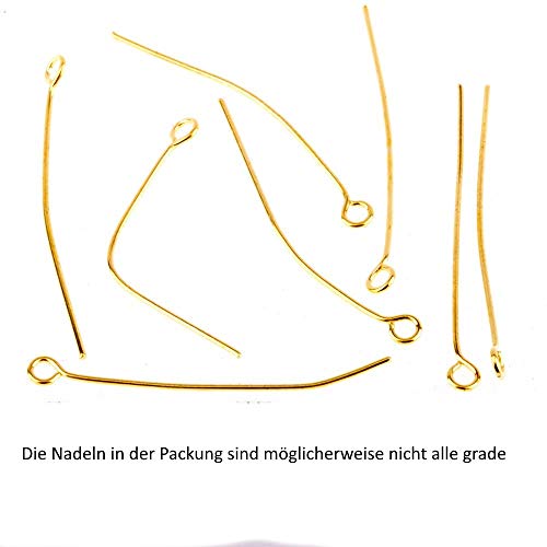 500 perni dorati 40 mm x 0,7 mm con perni a testa