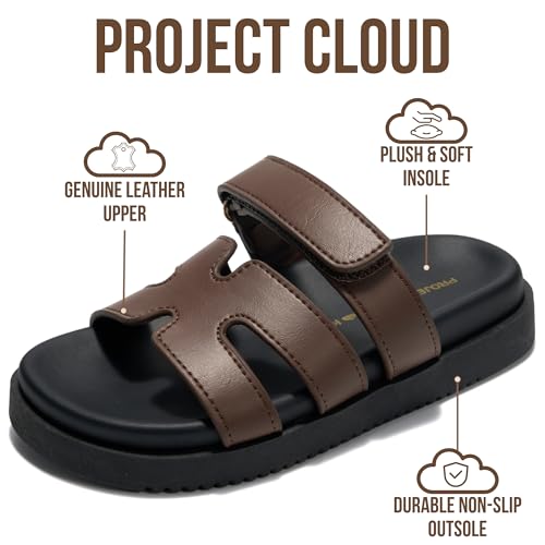 Sandales pour filles Project Cloud en cuir véritable et semelle douce