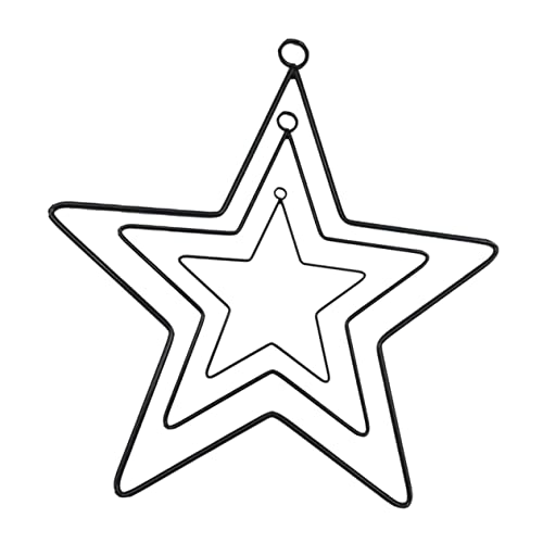 PRETYZOOM 3pcs DIY Iron Wire Star Wreath Support Large Wire Wreath Frame Home Decor