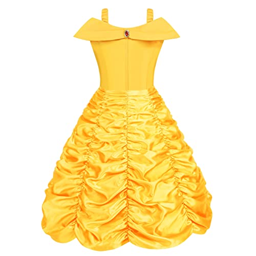 Princess Dresses For Girls Halloween Costumes For Girls Princess Costume For Girls Girls Halloween Costumes Dresses For Kids Cosplay Birthday Party Decorations With Accessories Yellow #TOP2