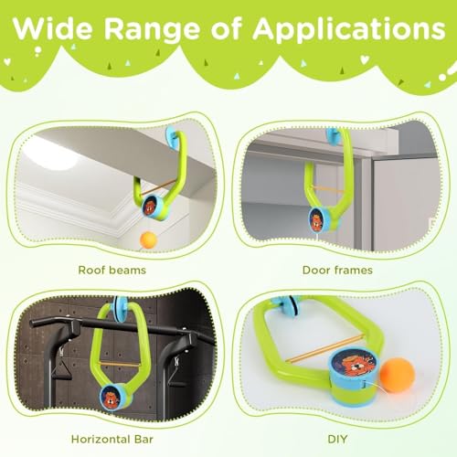 Image of Niwlix Indoor Hanging Table Tennis Trainer for Kids Toys for Boys 7-14 Years | Indoor Mounted Ping Pong Game Set with 2 Rackets 5 Balls | Indoor Sports Game for Boys and Girls Home Play Activity
