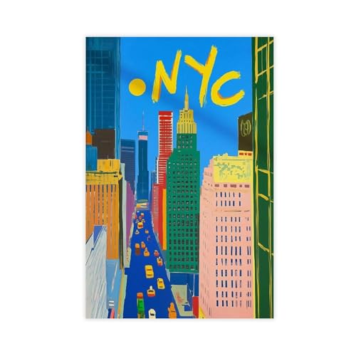Stampa artistica da parete su tela con skyline di new york