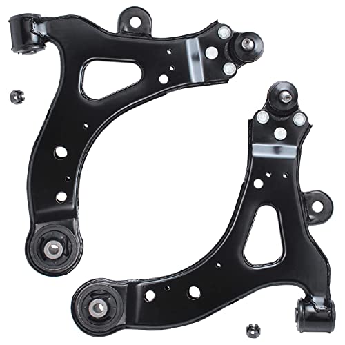 Image of Detroit Axle - 8pc Front End Suspension Kit for Chevrolet Uplander Buick Rendezvous Terraza Pontiac Montana Aztek Saturn Relay, 2 Lower Control Arms w /Ball Joint 4 Tie Rods 2 Boots Replacement
