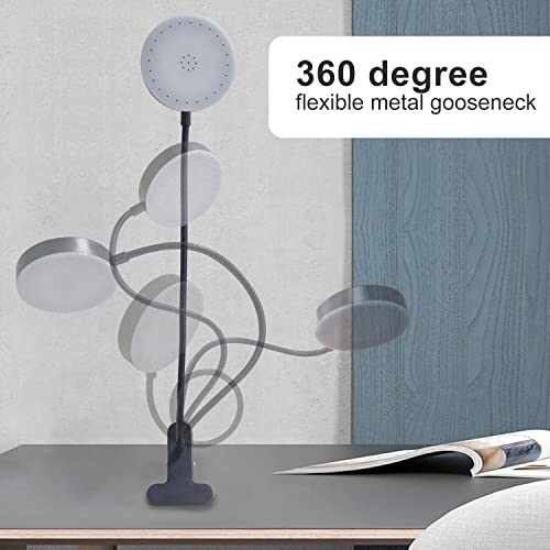 Aveva Clip On Desk Lamp,96 Cri Eye Protection Book Light,Small Desk Lamp For Dorm,3 Color Modes,Dimmable Led Table Lamp,Black Metal Body 360° Gooseneck Reading Light (Non-Rechargeable ) #TOP6