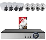 Evertech 8 Channel High-Definition Security Surveillance System 1TB Hard Drive