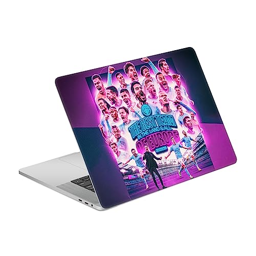 Autocollant vinyle MacBook Pro 15.4 Manchester City design Champions d'europe 2023