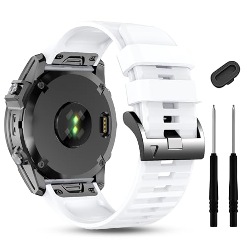 Image of Silicone Band for Garmin Enduro 3 2 /Fenix 8 pro /tactix 8 AMOLED 51mm /Fenix 7X /6X pro sapphire solar /5X plus, 26mm Quickfit Sprot Watch Strap Replacement for Descent Mk2i /3i /epix Pro /quatix 8 51mm
