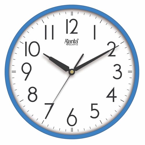 Image of Ajanta Clock Wall Clock for Home and Offices 12 Inches Wall Clock Wall Watch (Blue 30 x 30 x 4 cm)