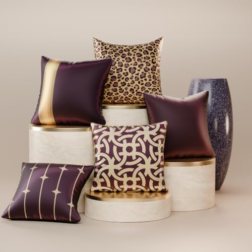 Image of Stoa Paris Cushion Cover Set of 5, Home Decor for Sofa, Bed & Living Room, Digital Printed Cushion Cover 16 Inch x 16 Inch, Soft Touch Finish, Hidden Zip Closure, Charlotte's Relic - Charlotte
