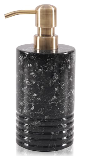 Image of Radicaln Marble Liquid Soap Dispenser 7.5'' Inches Black Handmade Pump Bottle Dispenser Hand Soap Dispenser for Bathroom