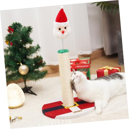 Poste para rascar gato vertical con cuerda de sisal miniatura 4