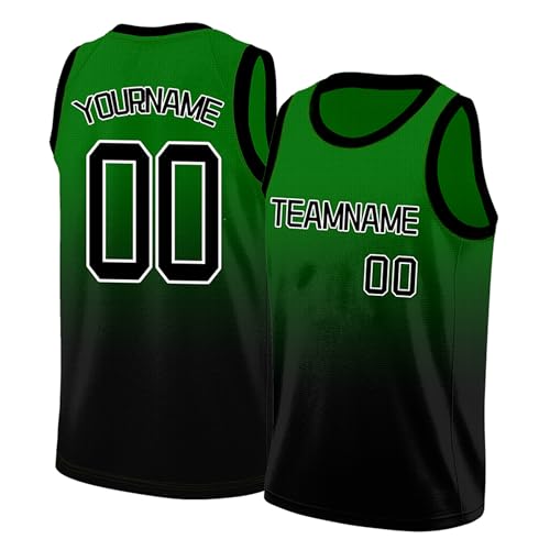 Image of Custom Basketball Jersey for Men - Personalized Name & Number, Embroidered or Printed, Athletic Shirt for Kids, Boys & Youth