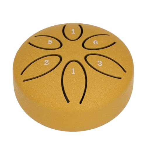 Tongue Drum de acero 6 tonos 3 pulgadas dorado miniatura 2