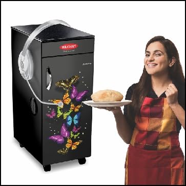 Image of Milcent Stylo Plus Talky Automatic Flour Mill | 1 HP ISI Motor | 6 Blade Stainless Steel Cutter | Fully Automatic Atta Chakki for Home | Multigrain Grinding | 5 Year Warranty (Butterfly Design)