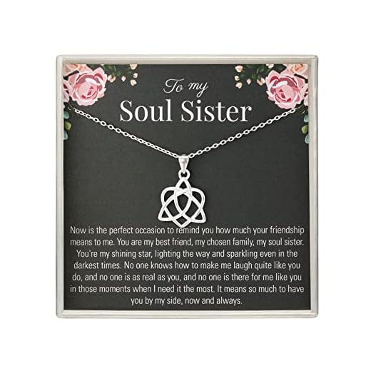 RareLove Soul Sister Gift Celtic Knot Best Friend Necklace for Women