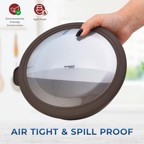 image for BAKKENMASTER 12 Piece Plastic Nesting Bowls with Lids - Mixing Bowls S