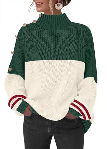 Sweater for Women 2025 Winter Turtleneck Long Sleeve Pullover Tops Casual Oversized Knitted Sweaters