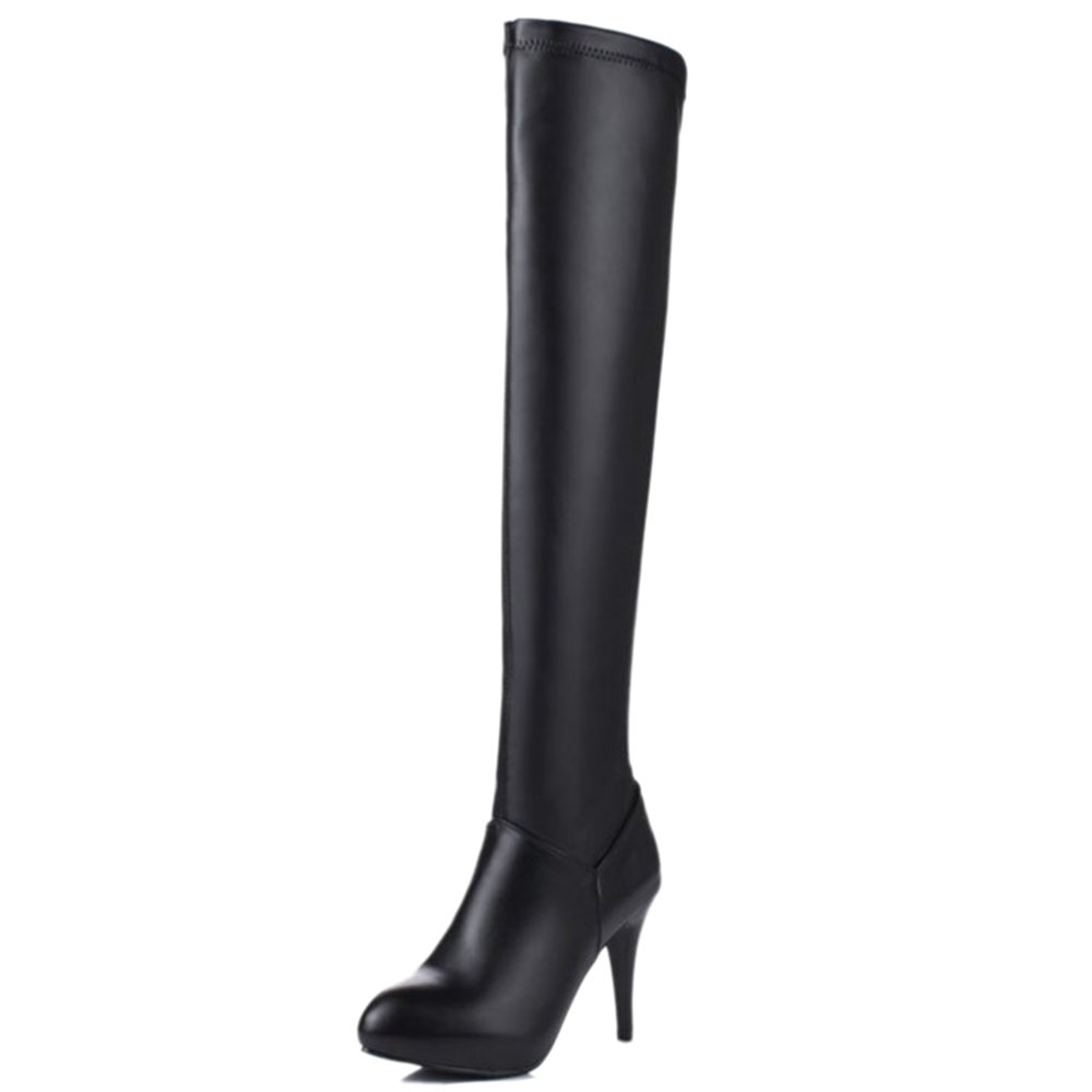 Onewus Botas de tacón alto hasta la rodilla de mujer Botas de caña larga