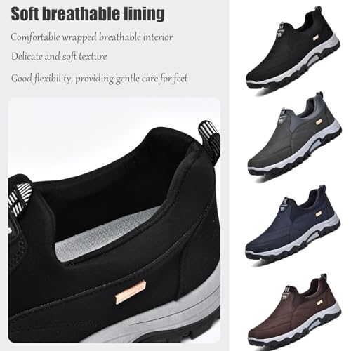 Men's Slip-on Orthopedic Non-Slip Walking Loafers Fashionable Comfort Breathable Arch Support Outdoor Hiking Sneakers Casual Soft Flats Driving Work Shoes4