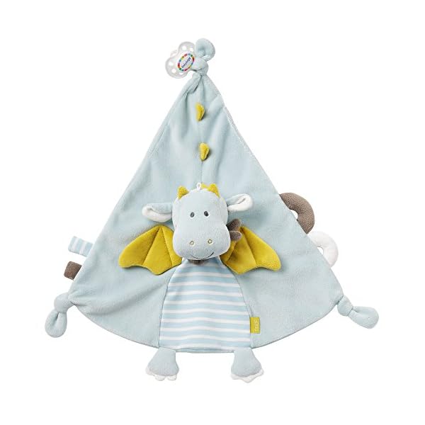 Fehn 065077 Schmusetuch Drache Deluxe – Schnuffeltuch mit Befestigungsring für Schnuller – Zum Kuscheln für Babys ab 0… – Bild 5