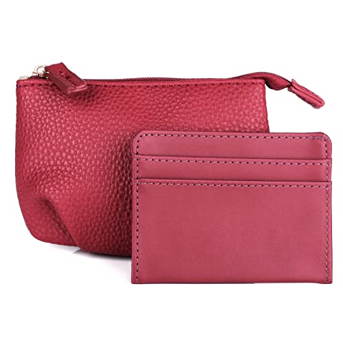 Julia Buxton Pleated Coin Pouch Red