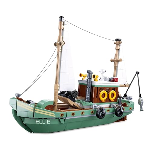 Fischerboot Klemmbausteine Schiff Spielzeug,610 Teile City Boot Baukasten Modell Ozean Explore Schiffs Bausteine Spielzeug Geburtstags Geschenk für Erwachsene oder Jugendliche