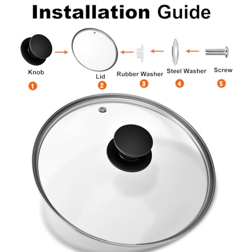 6 Quart Pressure Cooker Lid, Instant Pot Accessories, Heat Resistant Handle