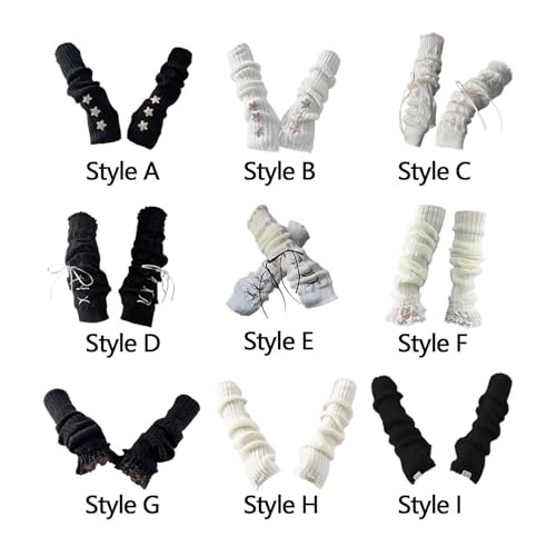Enakshi® Arm Warmers Thumb Hole Gloves Winter Knitted Mittens Fashion for Women Girls black with star|Clothing Shoes & Accessories | Womens Accessories | Gloves & Mittens - Image 8 thumbnail